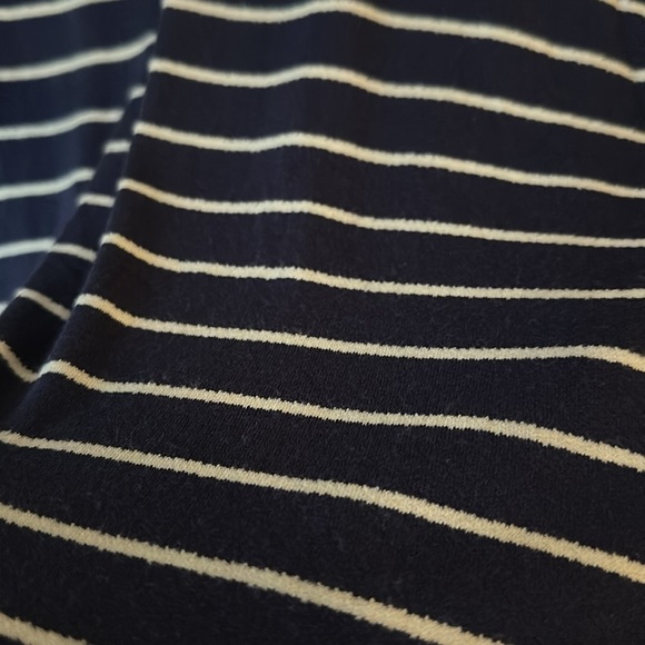 JANE AND DELANCEY | Anthropologie Blue & White Asymmetrical Sleeveless Tank Top - Picture 7 of 11